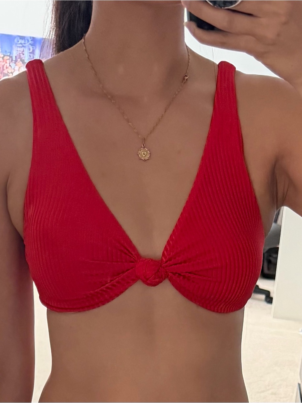PQ Swim Red Ribbed Bikini Set - Picture 6 of 7